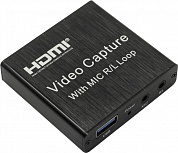 KS-is <KS-515> Адаптер видеозахвата HDMI In/Out -> USB3.0, mic R/L loop