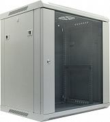 5bites <TC6401-12G> Шкаф настенный телекоммуникационный, серый 12U 600x450, дверь стекло-металл