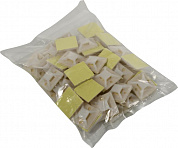 5bites <CTM2525-50WH> Самокл. площадка для крепления стяжек, 25х25 мм, белая, уп-ка 50 шт