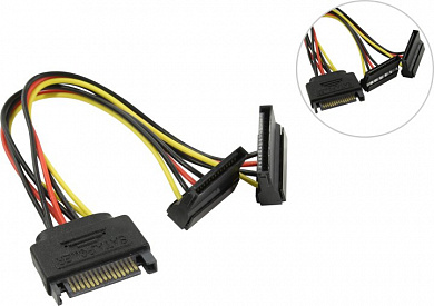 Orient <C574> Разветвитель питания 1SATA M->2SATA F, Г-образный