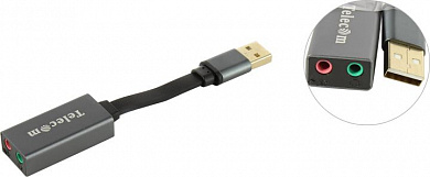 Telecom <TA313U> USB адаптер для наушников и микрофона