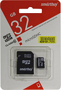 SmartBuy <SB32GBSDCL10-01LE> microSDHC 32Gb Class10 + microSD-->SD Adapter