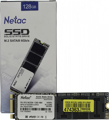 SSD 128 Gb M.2 2280 B&M 6Gb/s Netac N535N <NT01N535N-128G-N8X>