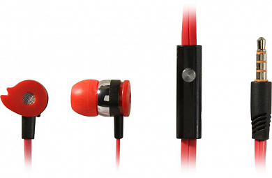Наушники с микрофоном OKLICK HS-S-210 <Red> (шнур 1.1м) <374400>