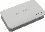 Внешний аккумулятор CANYON <CNE-CPB78W> White (2xUSB 2A, 7800mAh, фонарь, Li-Ion)