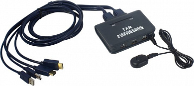 Ks-is <KS-705L1> 2-port HDMI KVM Switch (клавиатураUSB+мышьUSB+HDMI, кабели несъемные)