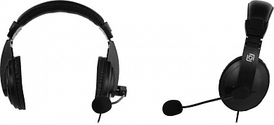 Наушники с микрофоном OKLICK HS-M137V <Black> (шнур 1.8м) <614046>