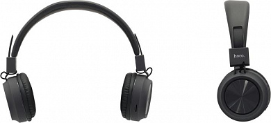 Наушники с микрофоном Hoco W25 Gray (Bluetooth 5.0, microSD)