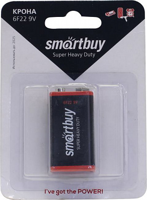 Smartbuy SBBZ-9V01B  9V, солевый, типа "Крона"