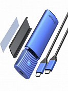 Корпус SSD ORICO USB 3.2 Gen2 NVMe/NGFF(SATA) 10 Гбит/с синий (ORICO-PWDM2-G2-BL-EP)
