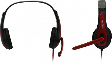 Наушники с микрофоном CANYON <CNS-CHSC1BR> Black-Red (шнур 1.2м)