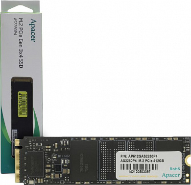 SSD 512 Gb M.2 2280 M Apacer AS2280P4 <AP512GAS2280P4-1>