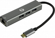 VCOM <DH311A> USB3.1 Hub  3 port, LAN, подкл. USB-C