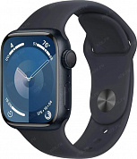(MR8W3LL/A) Смарт-часы Apple Watch Series 9 A2978 41мм OLED корп.темная ночь Sport Band рем.темная ночь разм.брасл.:130