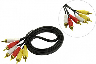 Exegate <EX-CCV-539-1.5> Кабель 3RCA-M --> 3RCA-M 1.5м <EX284947RUS>