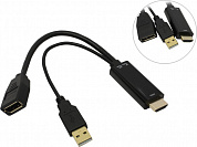 Espada <Ehddp1526> Кабель-адаптер HDMI (19M) -> DisplayPort (F), питание USB