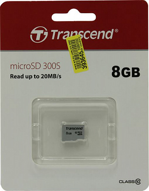 Transcend <TS8GUSD300S> microSDHC 8GB Class 10