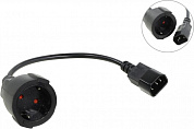 VCOM <CE002-CU0.75-0.15м> Кабель UPS -> устройство 220V (Розетка Euro--> IEC-320-C14) 0.15м
