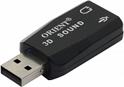 Orient <AU-01N> USB адаптер для наушников с микрофоном