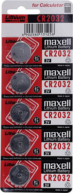 Maxell CR2032-5 (Li, 3V) <уп. 5 шт>
