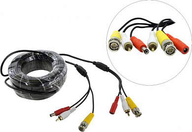Orient <CVAP-20> Кабель BNC+1RCA+питание для камеры видеонаблюдения, 20м