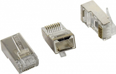 Vention <IDFR0-50> RJ-45 Коннектор экранированный Кат.6A (уп-ка 50шт)