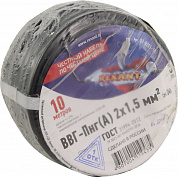 Кабель силовой плоский, ВВГ-Пнг(А) 2х1.5мм2 <бухта 10м> Rexant <01-8201-10>