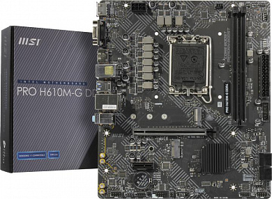 MSI PRO H610M-G DDR4 (RTL) LGA1700 <H610> PCI-E Dsub+HDMI+DP GbLAN SATA MicroATX 2DDR4