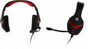 Наушники с микрофоном Defender Scrapper 500 Black/Red (шнур 2м,  с регулятором громкости) <64500>