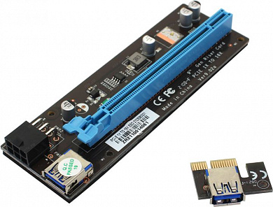 <Riser Card Ver009.02a> Адаптер PCI-Ex1 M --> PCI-Ex16 F