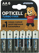 OPTICELL TURBO MAX <250470> (LR6) Size AA, 1.5V, щелочной (alkaline) <уп. 6 шт>