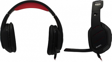 Наушники с микрофоном SVEN AP-U997MV <Black-Red> (7.1, с регулятором громкости, шнур 2.2м, USB)