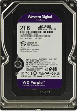 HDD 2 Tb SATA 6Gb/s Western Digital Purple <WD23PURZ> 3.5"