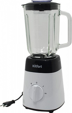 Kitfort <KT-1381> Блендер стационарный (500W, 1.5л, 2скорости+импульсный режим, стеклянный кувшин,кофемолка 200мл)