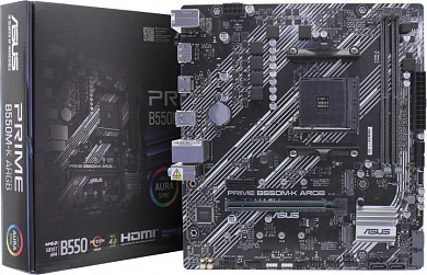 ASUS PRIME B550M-K ARGB (RTL) AM4 <B550> PCI-E HDMI+DP GbLAN SATA MicroATX 2DDR4