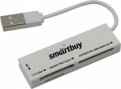 Smartbuy <SBR-717-W> USB2.0 MMC/SDHC/microSDHC/MS(/Pro/Duo/M2) Card Reader/Writer