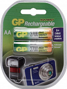 Аккумулятор GP 270AAHC(HP)-2 (1.2V, 2600mAh) NiMH, Size "AA" <уп. 2 шт>