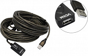 VCOM <VUS7049-20м> Кабель удлинительный активный USB 2.0-repeater A-->A 20м