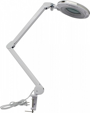 Rexant <31-0531> Лупа на струбцине (127 мм, 1.75X, 8W, белая)