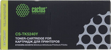 Картридж Cactus CS-TK5240Y Yellow для Kyocera Ecosys M5526cdn/M5526cdw/P5026cdn/P5026cdw
