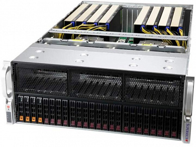 SuperMicro 4U AS-4125GS-TNRT (SP5, 9xPCI-E, SVGA, 2xHS SATA 2x10GbLAN, 24DDR5 2000W HS 2+2)
