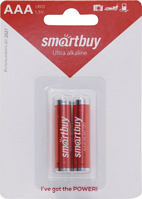 Smartbuy SBBA-3A02B, Size"AAA", 1.5V, щелочной (alkaline) <уп. 2 шт>