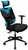 4710562758320 Кресло Aerocool GUARDIAN Ice Blue (<150кг, эргономичное, сетчатый материал, 2D подлокотник)
