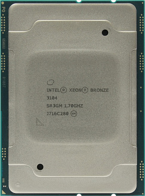 CPU Intel Xeon Bronze 3104     1.7 GHz/6core/4+8.25Mb/85W/9.6 GT/s LGA3647