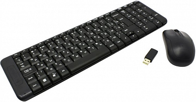 Logitech Wireless Combo MK220  (Кл-ра, FM,USB+Мышь 3кн,Roll,FM,USB) <920-003169>