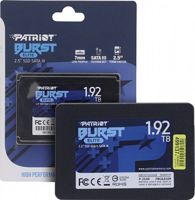 SSD 1.92 Tb SATA 6Gb/s Patriot Burst Elite <PBE192TS25SSDR> 2.5"