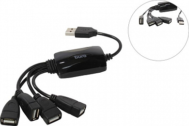 Buro <BU-HUB4-0.3-U2.0-Splitter> 4-Port USB2.0 Hub