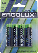 Ergolux <LR6 BL-4> Size AA, щелочной (alkaline) <уп. 4 шт>