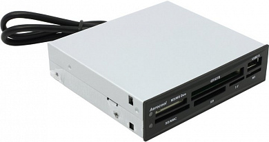 Aerocool <АТ-981>3.5" Internal USB2.0 CF/MD/MMC/SDHC/microSDHC/xD/MS(/Pro/Duo/M2) Card Reader/Writer+1xUSB2.0