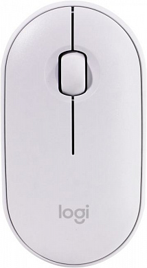 Logitech Pebble M350 White Wireless Mouse  <910-005716/910-005541> (RTL) USB 3btn+Roll